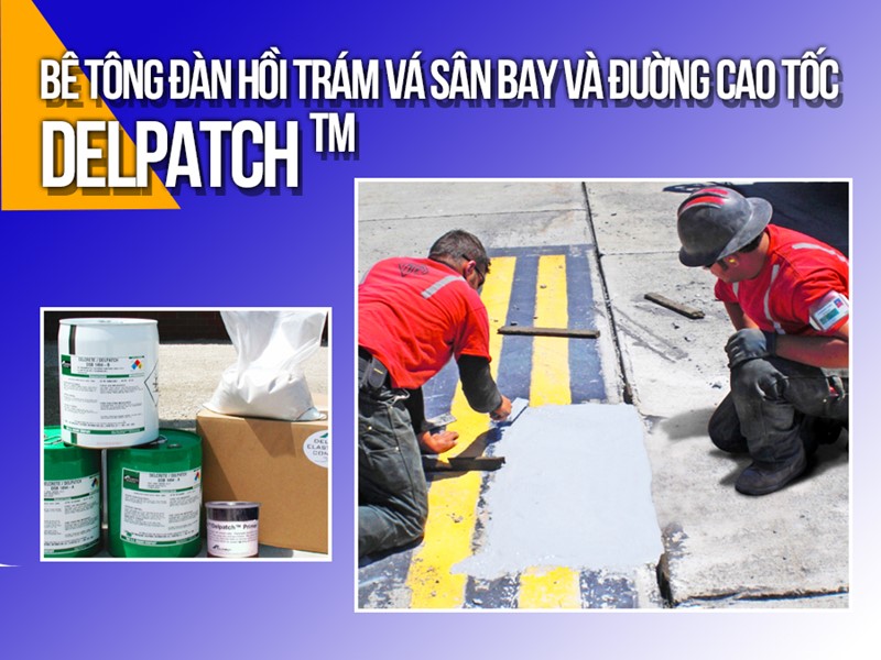video giới thiệu bê tông đàn hồi trám vá sân bay và đường cao tốc Delpatch của hãng DS Brown