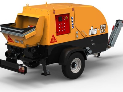 The Aliva-272 is a powerful and compact double piston pump with S-tube for sprayed concrete as well as concrete pumping